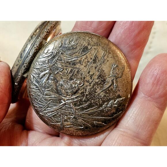 North Star Pocket Watch parts only 17 Jewels Swiss Movement Shock Protected - Picture 4 of 5